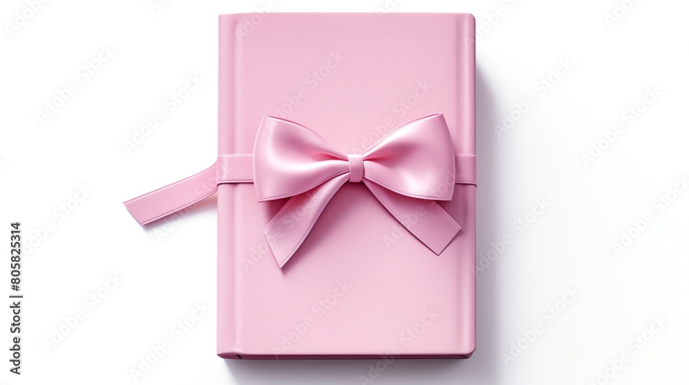 a small, pocket-sized pink notebook with a ribbon bookmark peeping out, set against a clean white background, emphasizing its compact and cute design. a small, pocket-sized pink notebook with a ribbon bookmark peeping out, set against a clean white background, emphasizing its compact and cute design.