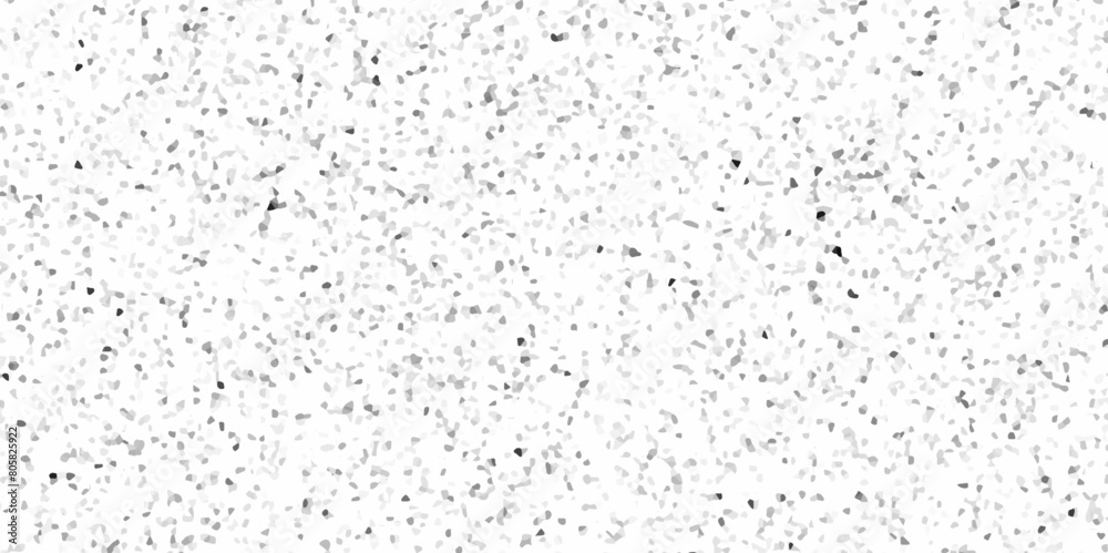 Naklejka premium Terrazzo flooring consists of chips of marble texture. quartz surface white, black for bathroom or kitchen countertop. white paper texture background. rock stone marble backdrop textured illustration.