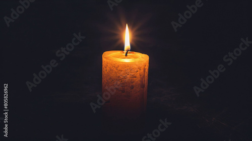 Candle blessing prayer mourning background material, Cold Food Festival concept illustration