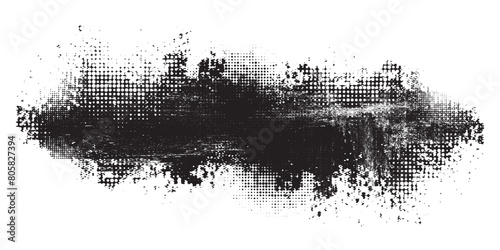 Glitch distorted grunge layer . Noise destroyed texture . Trendy defect error shapes
