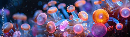 Tiny organisms burst into a dazzling display of colors, transforming the ocean into a shimmering spectacle photo