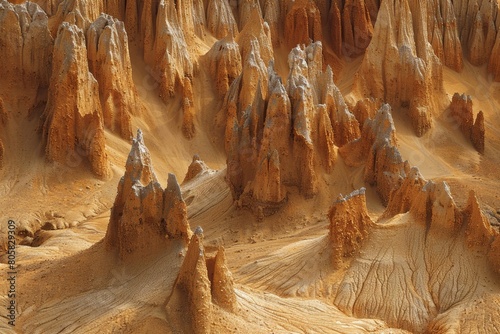 Sediment rock structures found in arid conditions photo