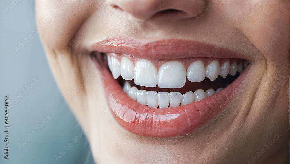 Expert dental care for your health and hygiene. Perfect healthy teeth smile of a young woman. Teeth whitening. Image symbolizes oral care dentistry Expert dental care for your health and hygiene. Perfect healthy teeth smile of a young woman. Teeth whitening. Image symbolizes oral care dentistry
