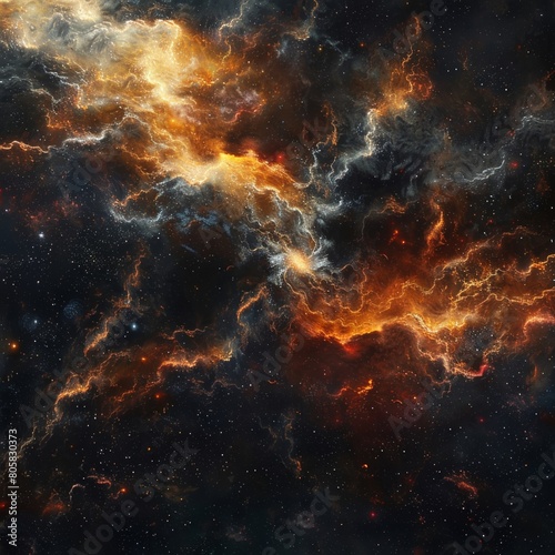 A creative depiction of the cosmos with a focus on dark matter. photo
