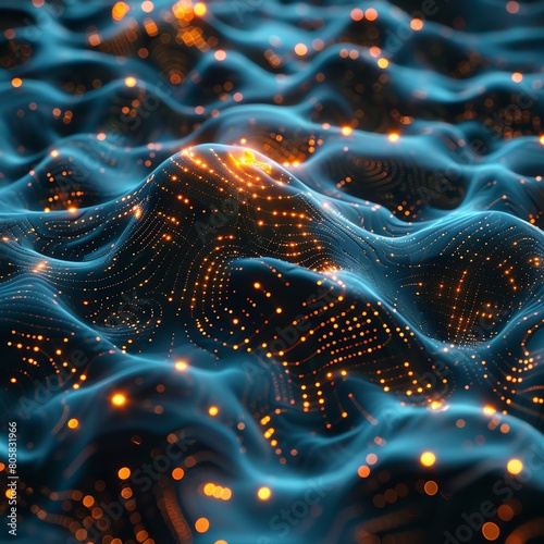 Abstract AI brain, closeup, neural patterns glowing, dynamic, cognitive science visualization