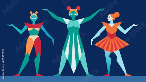 The dancers costumes change colors and patterns creating a visual spectacle that further adds to the manipulation of the audiences perceptions and.