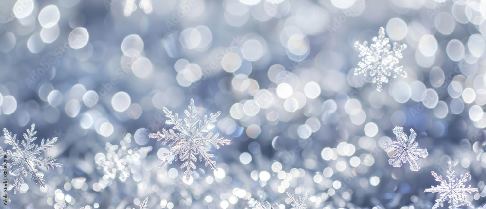 Winter background with falling snowflakes of snow with blur effect Winter background with falling snowflakes of snow with blur effect