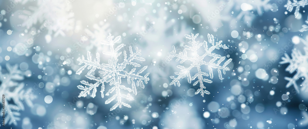 Winter background with falling snowflakes of snow with blur effect Winter background with falling snowflakes of snow with blur effect
