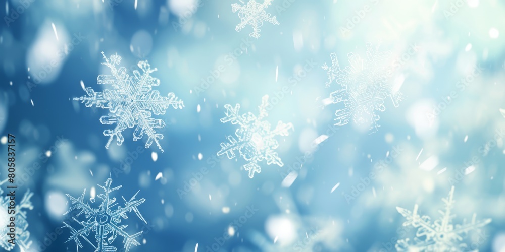 Winter background with falling snowflakes of snow with blur effect Winter background with falling snowflakes of snow with blur effect