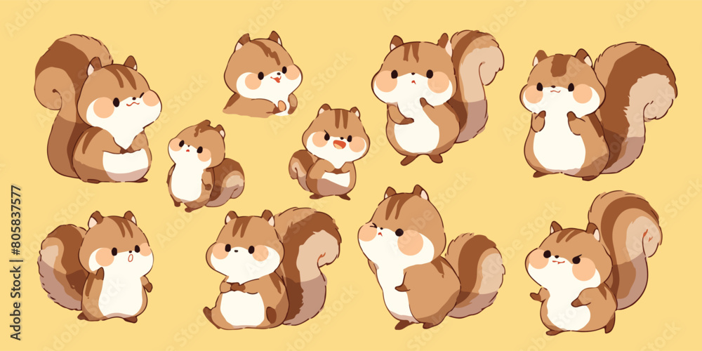 squirrel clipart vector for graphic resources