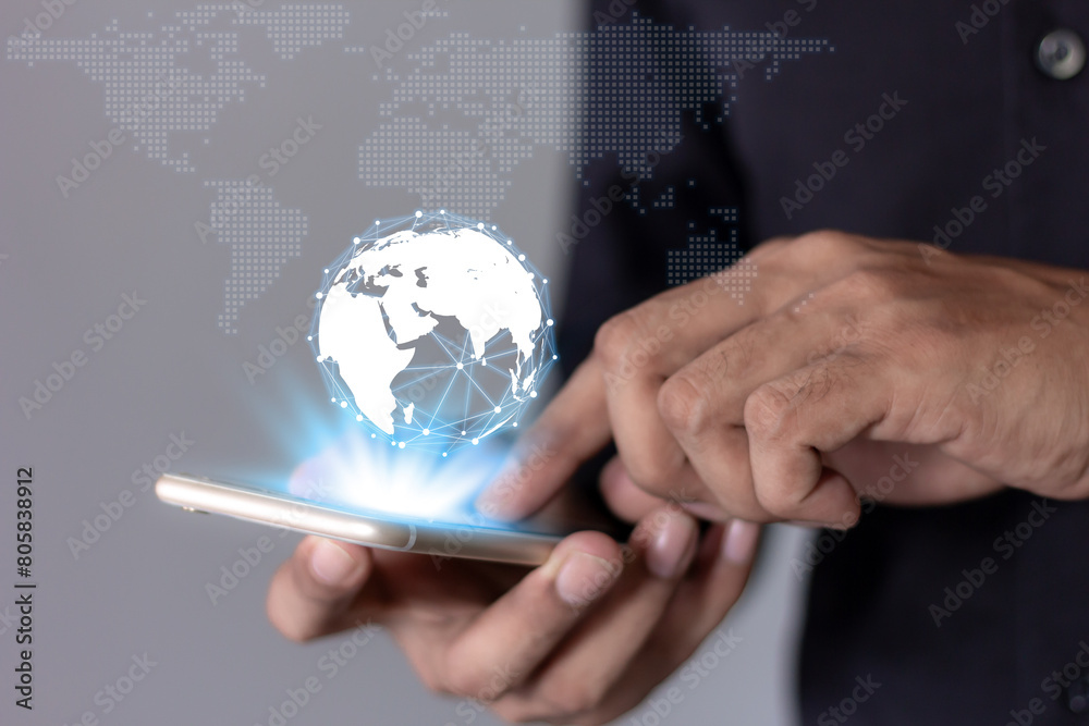 Interconnect, Interconnected Concept; Technology digital marketing, Financial and banking Interconnect, Interconnected Concept; Technology digital marketing, Financial and banking