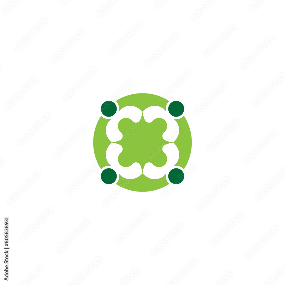 Business success people community logo template, meeting logo concept for healthcare logo design Business success people community logo template, meeting logo concept for healthcare logo design
