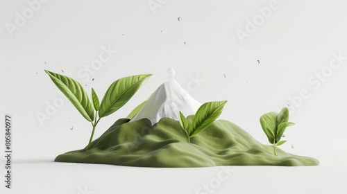 3D landscape C4D cartoon cute style background material