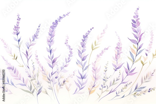watercolor lavender, floral strokes