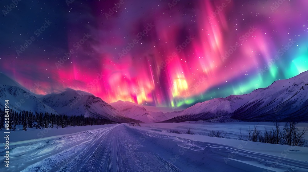 Awe-Inspiring Aurora Borealis Paints the Night Sky with Vibrant Colors and Ethereal Beauty