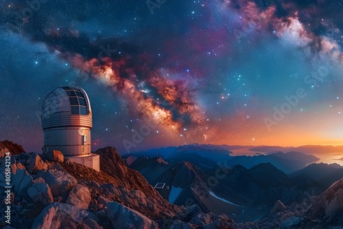 Breathtaking View of the Milky Way Galaxy from a Remote Mountaintop Observatory