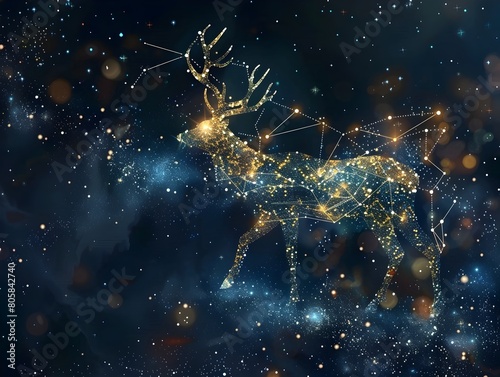 Enchanting Celestial Symbolism:Exploring the Mysteries of the Cosmos through Zodiac Constellations © sathon