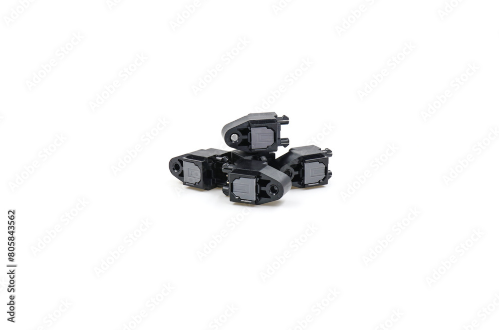 fiber socket on white background. data transmission. fiber socket on white background. data transmission.