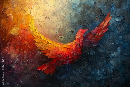 abstract background in colors and patterns for Pentecost Monday (Second Pentecost) 