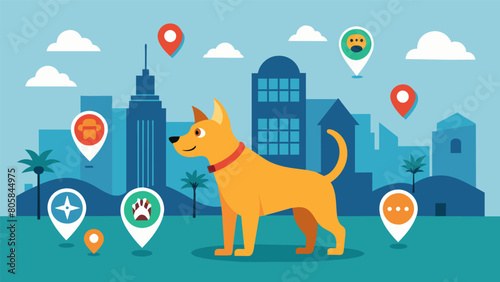 Keeping your pet safe and contained is easier than ever with pet location alerts that work around the clock.. Vector illustration