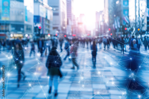 Wallpaper Mural Smart city, line and communication pattern design for networking, connection and society. Torontodigital.ca