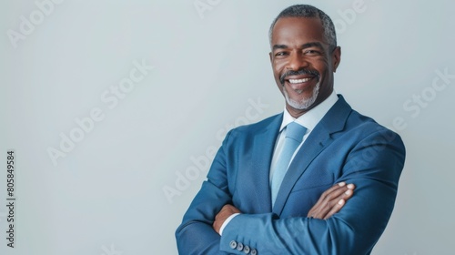 A Confident Businessman with Arms Crossed photo