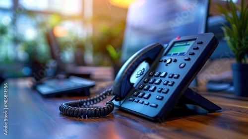 The chime of a desk phone signaling another opportunity to demonstrate professionalism in customer service.