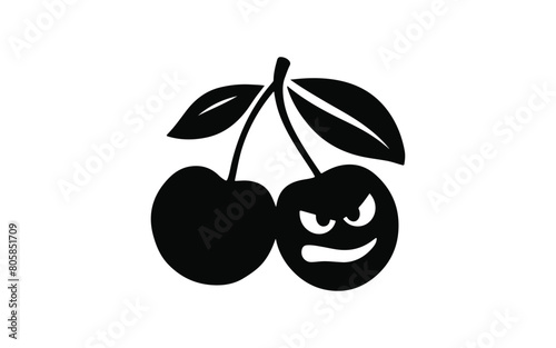 love key, cherry, butterfly, vector