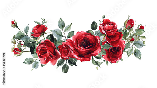 Wallpaper Mural watercolor floral bouquet, wedding flower Torontodigital.ca