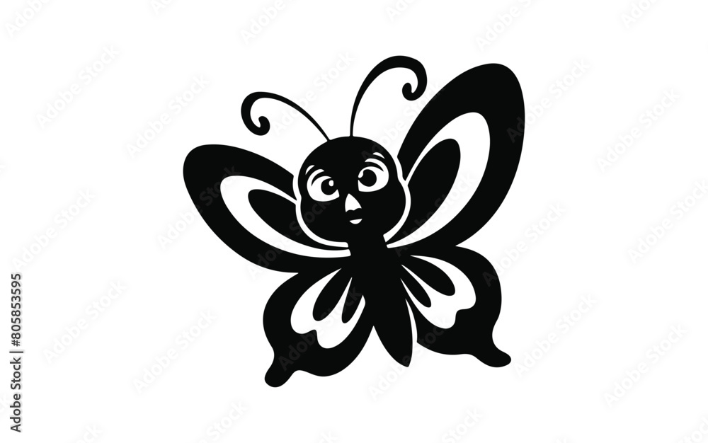 Obraz premium love key, cherry, butterfly, vector