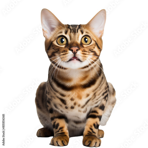 Cute cat on transparent background PNG