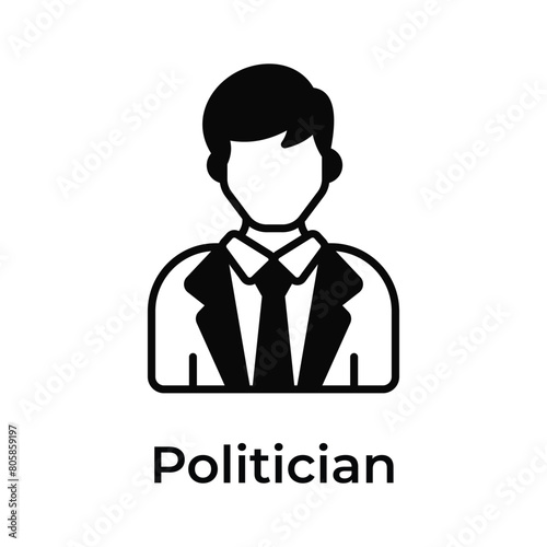 Well designed politician vector design, ready for premium use