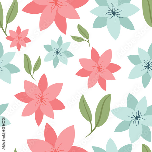 Abstract flower background Vector design floral border frame