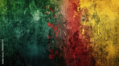 Green, yellow, red texture background,Reggae background AI generated