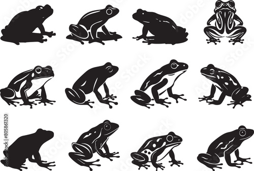 frog Silhouette Vector Illustration