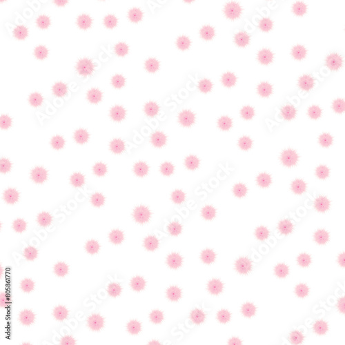 Pattern con soffici fiori rosa photo