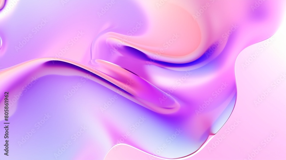 Abstract and captivating, this wallpaper features purple liquid shapes with a holographic 3D effect, suitable for both personal and commercial design projects Abstract and captivating, this wallpaper features purple liquid shapes with a holographic 3D effect, suitable for both personal and commercial design projects