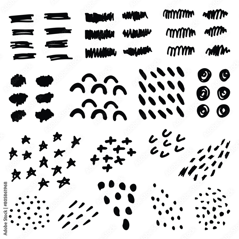 Doodle hand drawn element vector Doodle hand drawn element vector