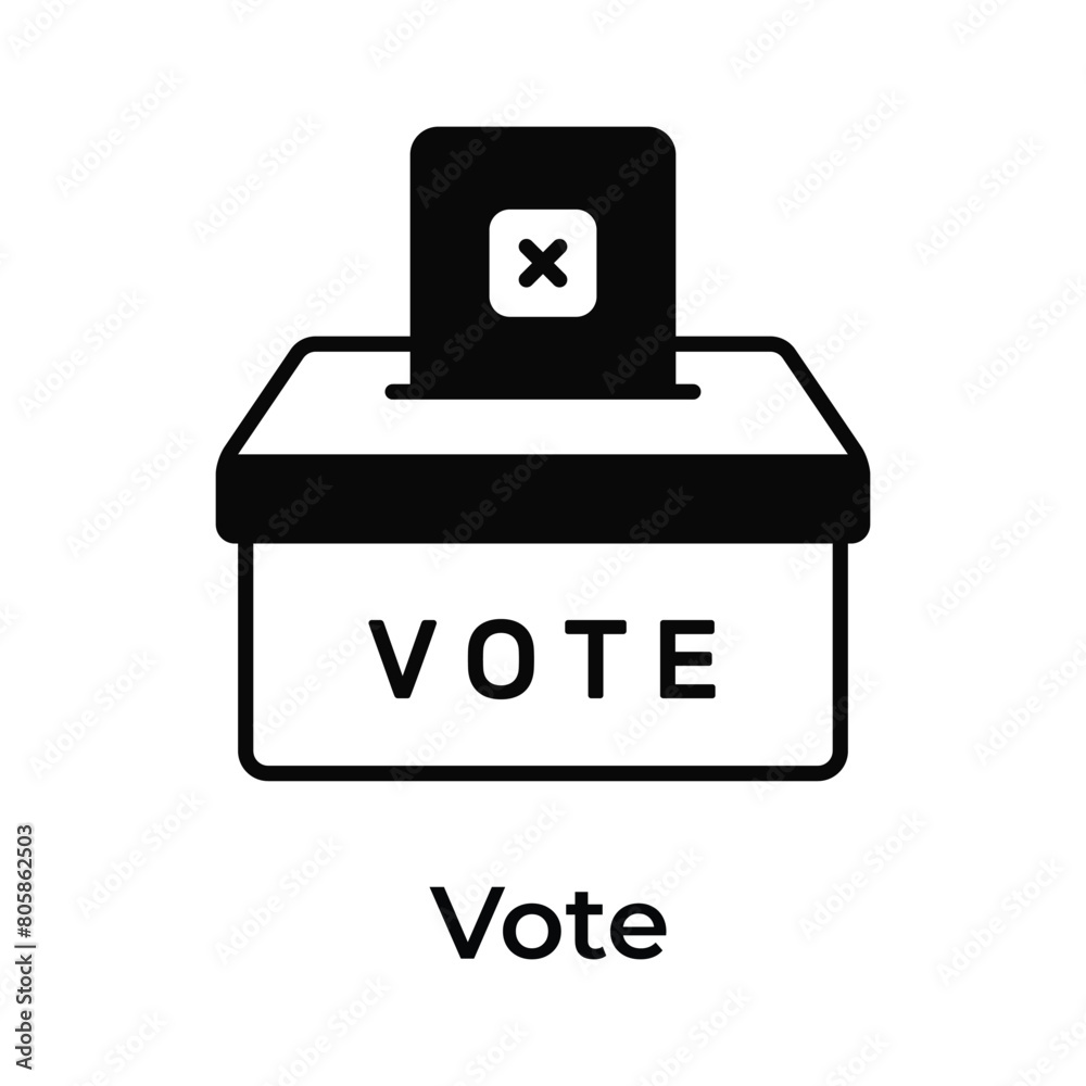 Download this premium icon of ballot box, editable vector Download this premium icon of ballot box, editable vector