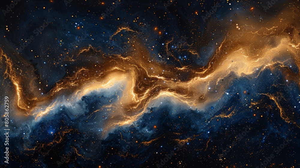 Obraz premium High quality black gold galaxy. 