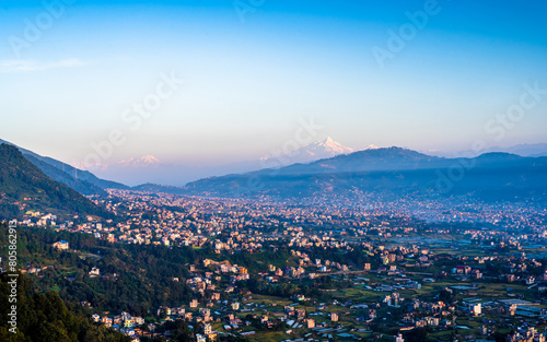 view of the city in Kathmandu, Nepal.