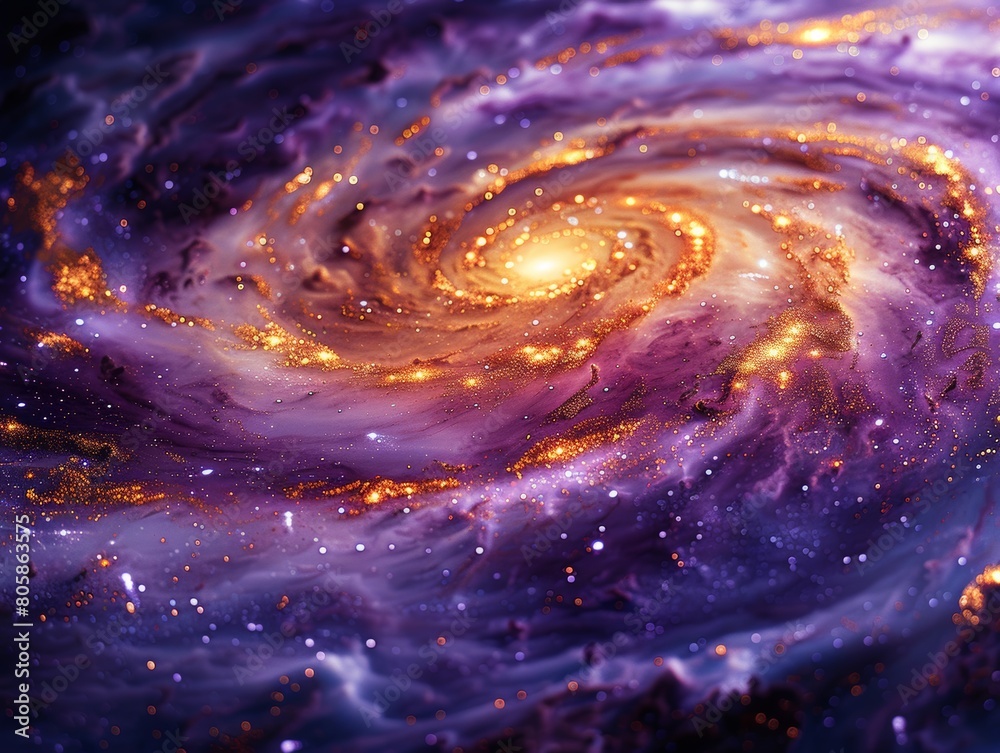 Obraz premium High quality black gold galaxy. 