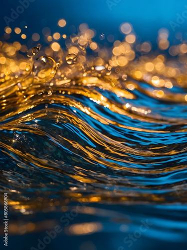 Dynamic Fluidity, Abstract Background Featuring Shimmering Waves and Lustrous Textures