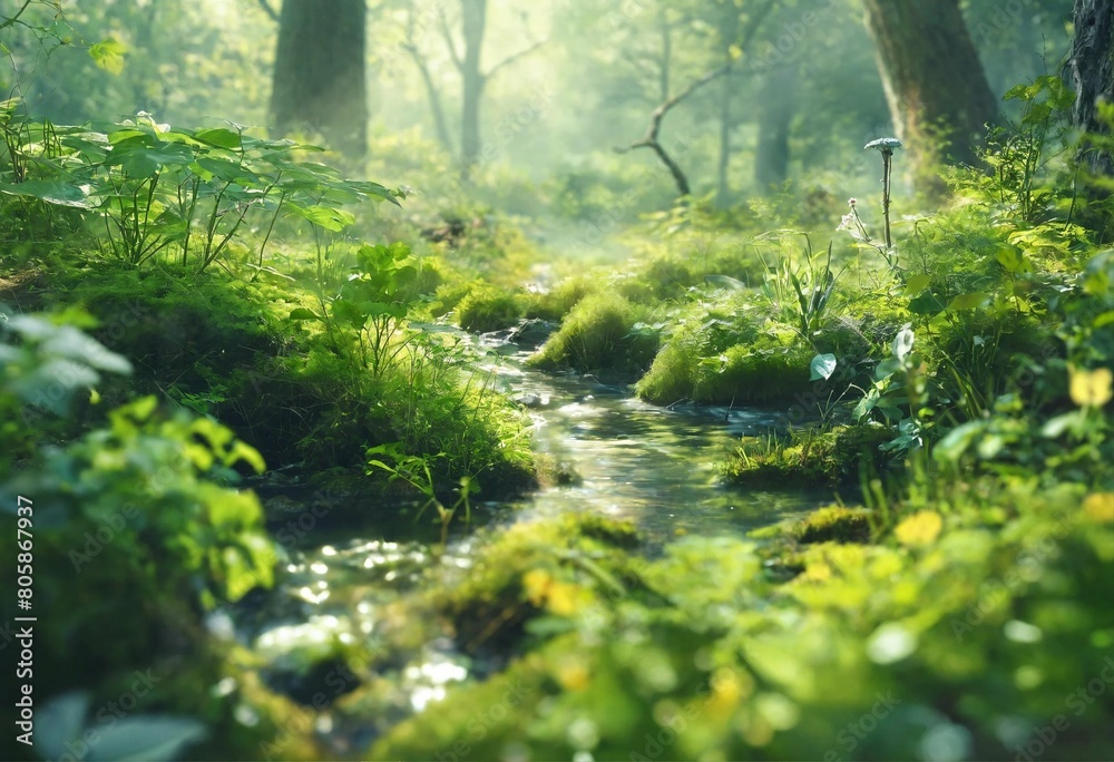 green forest in spring green forest in spring