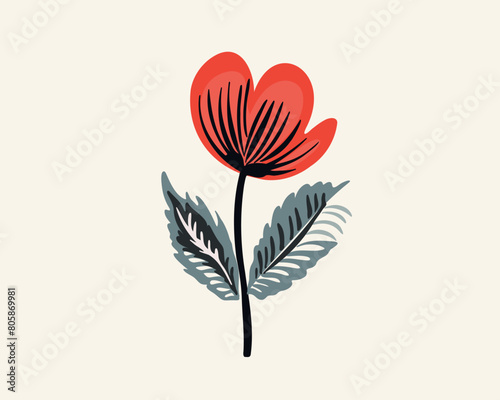 Delicate red flower