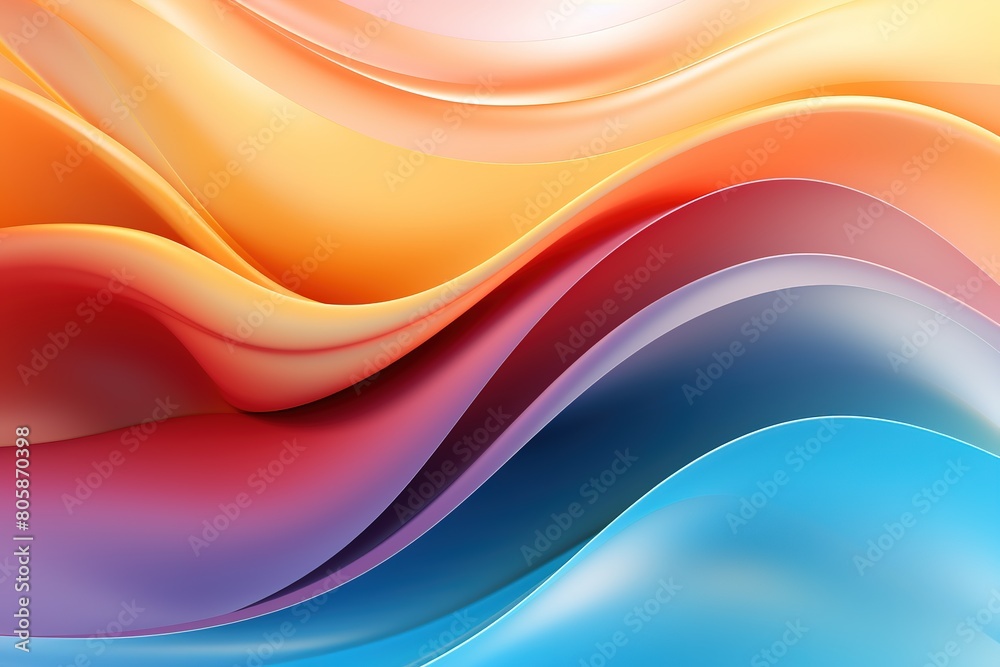 A colorful wave with a red stripe on the left and a yellow stripe on the right A colorful wave with a red stripe on the left and a yellow stripe on the right