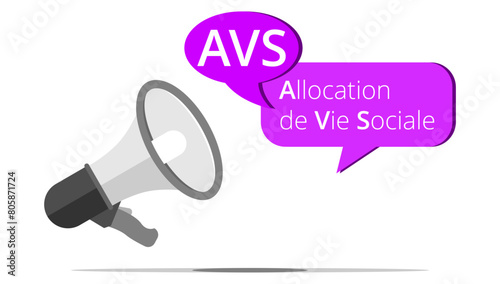 Mégaphone AVS - Allocation de Vie Sociale