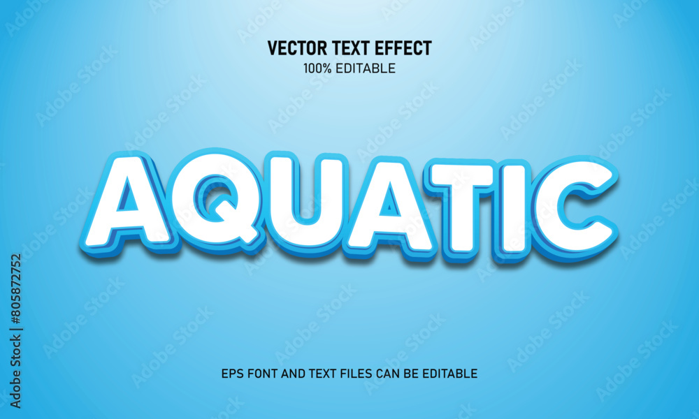 Aquatic editable text effect trending style modern Aquatic editable text effect trending style modern