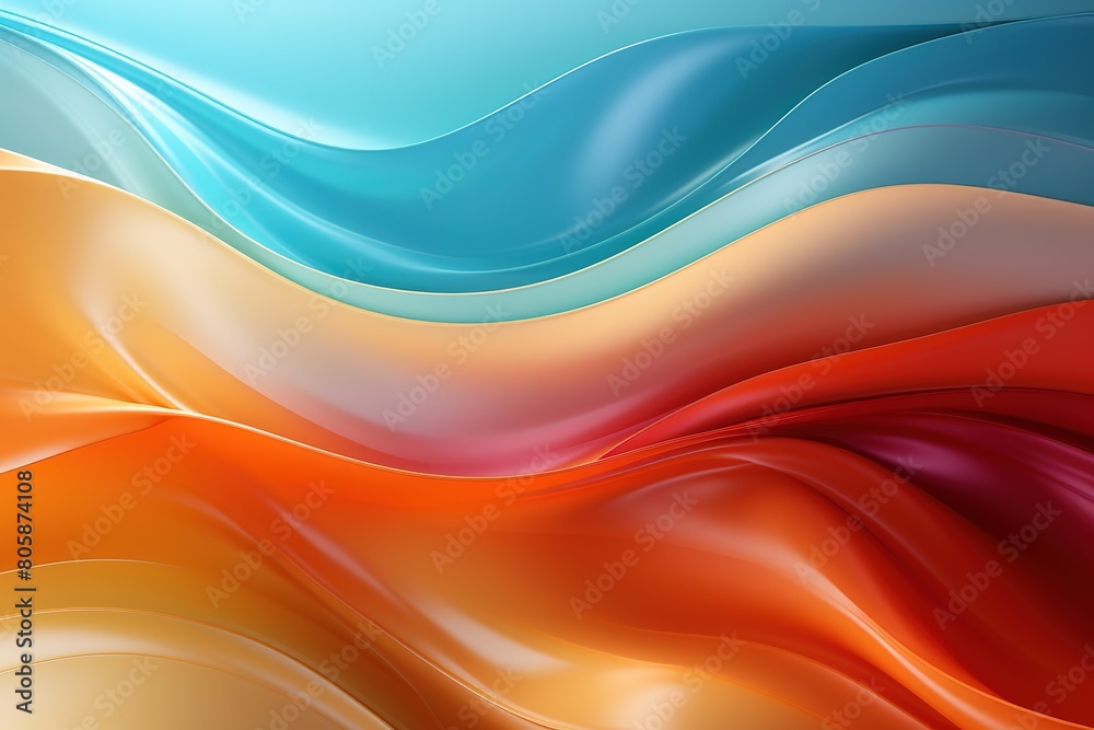 A colorful wave with a red stripe on the left and a yellow stripe on the right A colorful wave with a red stripe on the left and a yellow stripe on the right