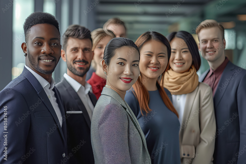 Group portrait of smiling business people Group portrait of smiling business people